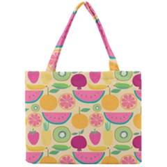 Seamless Pattern With Fruit Vector Illustrations Gift Wrap Design Mini Tote Bag by Vaneshart