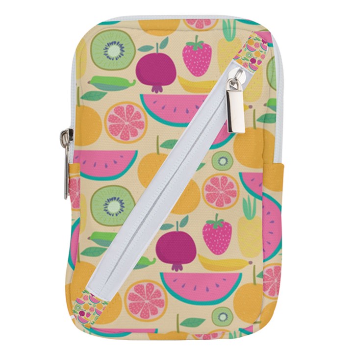 Seamless Pattern With Fruit Vector Illustrations Gift Wrap Design Belt Pouch Bag (Small)