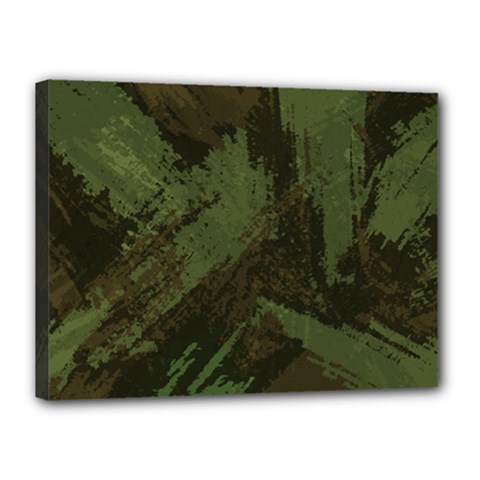 Camouflage Brush Strokes Background Canvas 16  X 12  (stretched) by Vaneshart