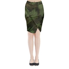 Camouflage Brush Strokes Background Midi Wrap Pencil Skirt by Vaneshart