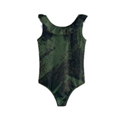 Camouflage Brush Strokes Background Kids  Frill Swimsuit by Vaneshart