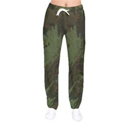 Camouflage Brush Strokes Background Women Velvet Drawstring Pants