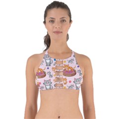 Cat Seamless Pattern Perfectly Cut Out Bikini Top by Vaneshart