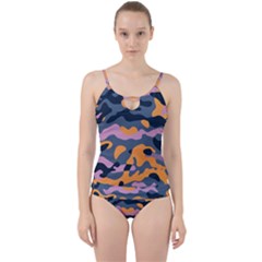 Camouflage Background Textile Uniform Seamless Pattern Cut Out Top Tankini Set by Vaneshart