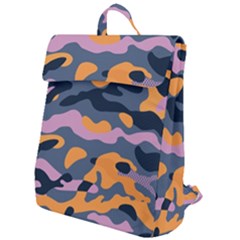 Camouflage Background Textile Uniform Seamless Pattern Flap Top Backpack by Vaneshart