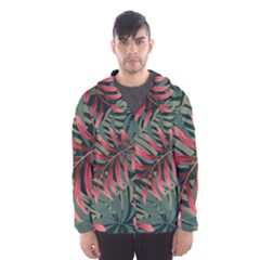 Trending Abstract Seamless Pattern With Colorful Tropical Leaves Plants Green Men s Hooded Windbreaker by Vaneshart