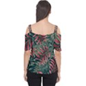 Trending Abstract Seamless Pattern With Colorful Tropical Leaves Plants Green Cutout Shoulder Tee View2