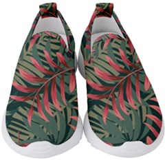 Trending Abstract Seamless Pattern With Colorful Tropical Leaves Plants Green Kids  Slip On Sneakers by Vaneshart