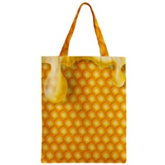 Abstract Honeycomb Background With Realistic Transparent Honey Drop Zipper Classic Tote Bag by Vaneshart