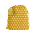 Abstract Honeycomb Background With Realistic Transparent Honey Drop Drawstring Pouch (XL) View1