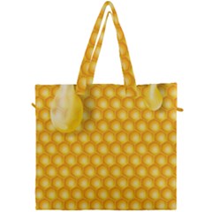 Abstract Honeycomb Background With Realistic Transparent Honey Drop Canvas Travel Bag by Vaneshart