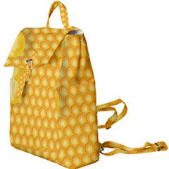 Abstract Honeycomb Background With Realistic Transparent Honey Drop Buckle Everyday Backpack by Vaneshart