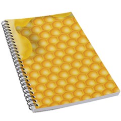 Abstract Honeycomb Background With Realistic Transparent Honey Drop 5 5  X 8 5  Notebook