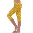 Abstract Honeycomb Background With Realistic Transparent Honey Drop Kids  Lightweight Velour Capri Leggings  View2