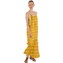 Abstract Honeycomb Background With Realistic Transparent Honey Drop Cami Maxi Ruffle Chiffon Dress View1