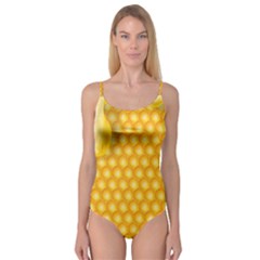 Abstract Honeycomb Background With Realistic Transparent Honey Drop Camisole Leotard  by Vaneshart