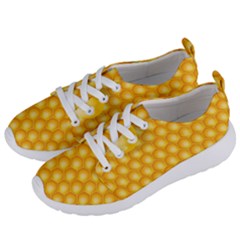 Abstract Honeycomb Background With Realistic Transparent Honey Drop Women s Lightweight Sports Shoes by Vaneshart