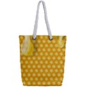 Abstract Honeycomb Background With Realistic Transparent Honey Drop Full Print Rope Handle Tote (Small) View2