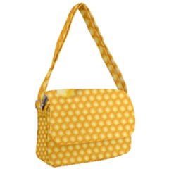 Abstract Honeycomb Background With Realistic Transparent Honey Drop Courier Bag by Vaneshart