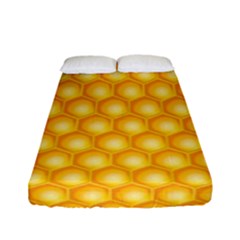 Abstract Honeycomb Background With Realistic Transparent Honey Drop Fitted Sheet (full/ Double Size) by Vaneshart