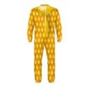 Abstract Honeycomb Background With Realistic Transparent Honey Drop OnePiece Jumpsuit (Kids) View2