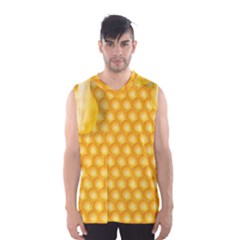 Abstract Honeycomb Background With Realistic Transparent Honey Drop Men s Sportswear by Vaneshart