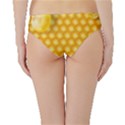 Abstract Honeycomb Background With Realistic Transparent Honey Drop Hipster Bikini Bottoms View2