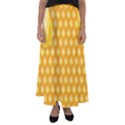 Abstract Honeycomb Background With Realistic Transparent Honey Drop Flared Maxi Skirt View1