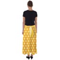 Abstract Honeycomb Background With Realistic Transparent Honey Drop Flared Maxi Skirt View2