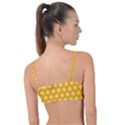 Abstract Honeycomb Background With Realistic Transparent Honey Drop Knot Up Bikini Top View2