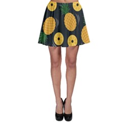 Seamless Pattern Pineapple Pattern Skater Skirt by Vaneshart