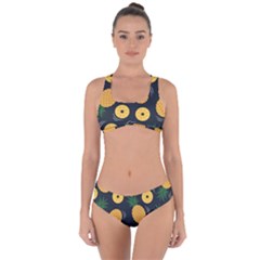 Seamless Pattern Pineapple Pattern Criss Cross Bikini Set by Vaneshart