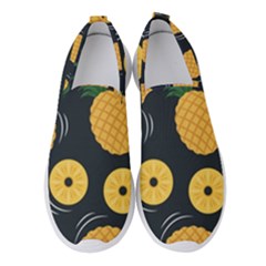 Seamless Pattern Pineapple Pattern Women s Slip On Sneakers by Vaneshart