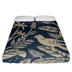 Birds Nature Design Fitted Sheet (queen Size) by Vaneshart