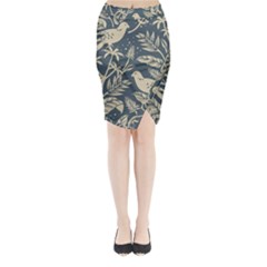 Birds Nature Design Midi Wrap Pencil Skirt by Vaneshart