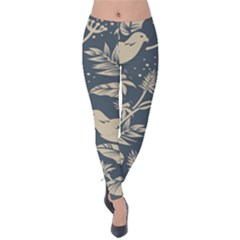 Birds Nature Design Velvet Leggings