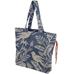 Birds Nature Design Drawstring Tote Bag by Vaneshart