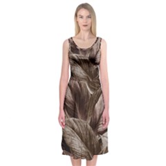 Foliage Circle Card Midi Sleeveless Dress by Vaneshart