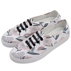 Retro Floral Pattern Women s Classic Low Top Sneakers by Vaneshart