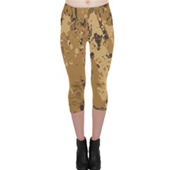 Abstract Grunge Camouflage Background Capri Leggings  by Vaneshart