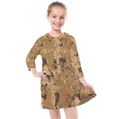 Abstract Grunge Camouflage Background Kids  Quarter Sleeve Shirt Dress by Vaneshart