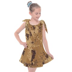 Abstract Grunge Camouflage Background Kids  Tie Up Tunic Dress by Vaneshart