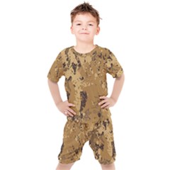 Abstract Grunge Camouflage Background Kids  Tee And Shorts Set by Vaneshart