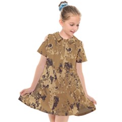 Abstract Grunge Camouflage Background Kids  Short Sleeve Shirt Dress by Vaneshart