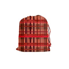 Fall Plaid Drawstring Pouch (medium) by bloomingvinedesign