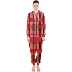 Fall Plaid Hooded Jumpsuit (ladies)  by bloomingvinedesign