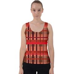 Fall Plaid Velvet Tank Top by bloomingvinedesign