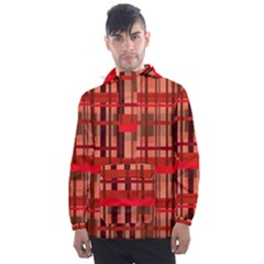 Fall Plaid Men s Front Pocket Pullover Windbreaker by bloomingvinedesign