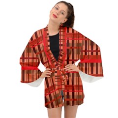 Fall Plaid Long Sleeve Kimono by bloomingvinedesign