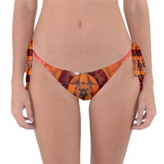 Awesome Skull On A Pentagram With Crows Reversible Bikini Bottom by FantasyWorld7